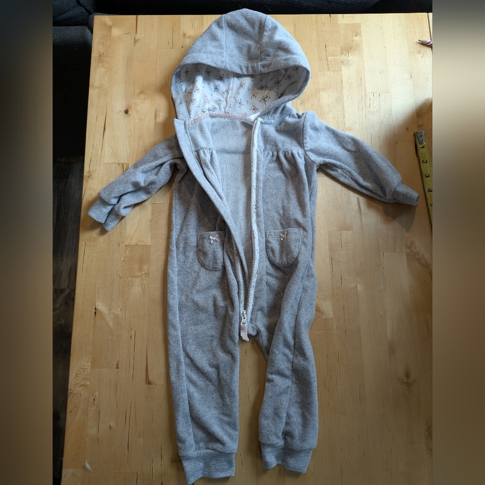 Carter's Gray Hooded One Piece